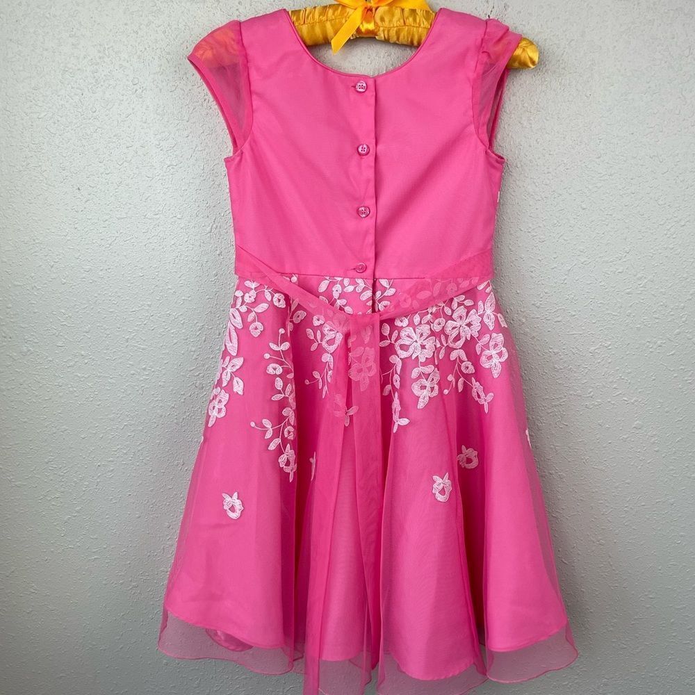 Joan Michelle Pink Sleeveless Formal Dress Size 8 EUC - Picture 4 of 6